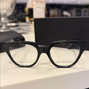Alexander McQueen Glossy Black Women's Glasses
